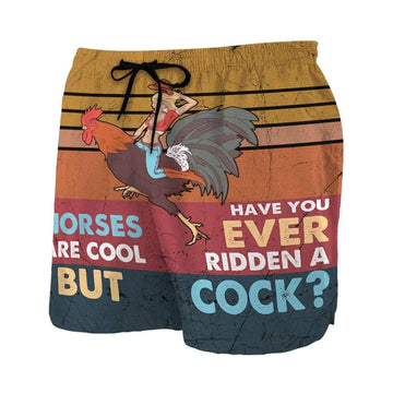 Gearhumans Have You Ever Ridden A Cock Custom Beach Shorts Swim Trunks