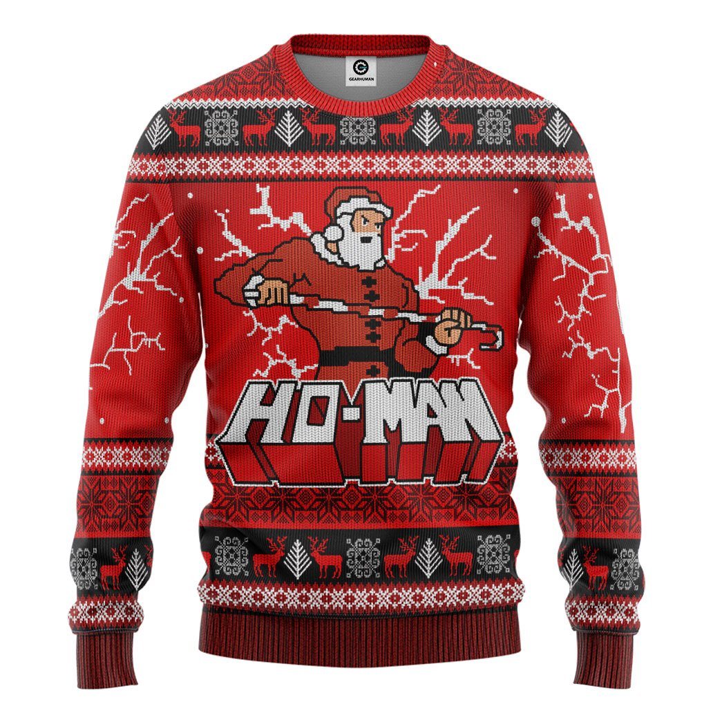 Gearhumans MAN Ugly Christmas Sweater Custom Tshirt Hoodie Apparel GV301014 3D Apparel Long Sleeve S 