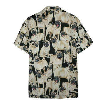 Gearhumans Pug Dogs 3D Custom Hawaii Shirt