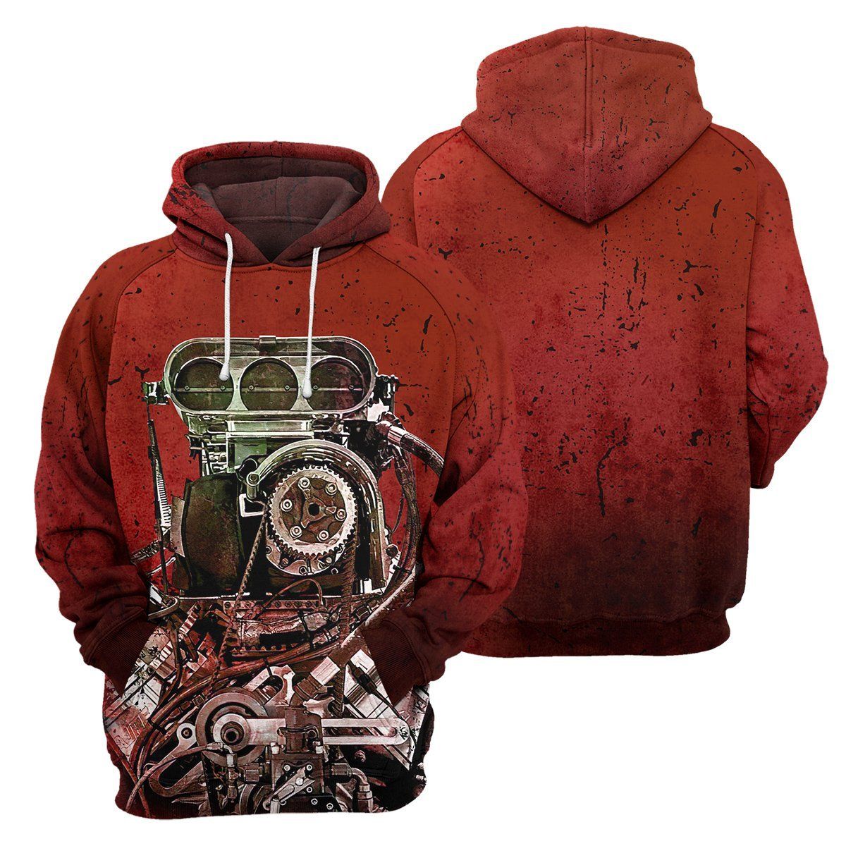 Gearhumans Red Drag Racing 3D All Over Printed Shirt