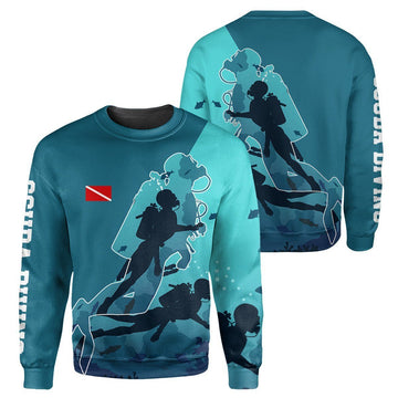 Gearhumans Scuba Diving Flag - 3D All Over Printed Shirt