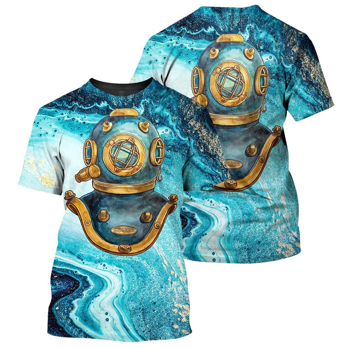 Gearhumans Scuba Diving Helmet - 3D All Over Printed Shirt shirt 3D Apparel T-SHIRT S 