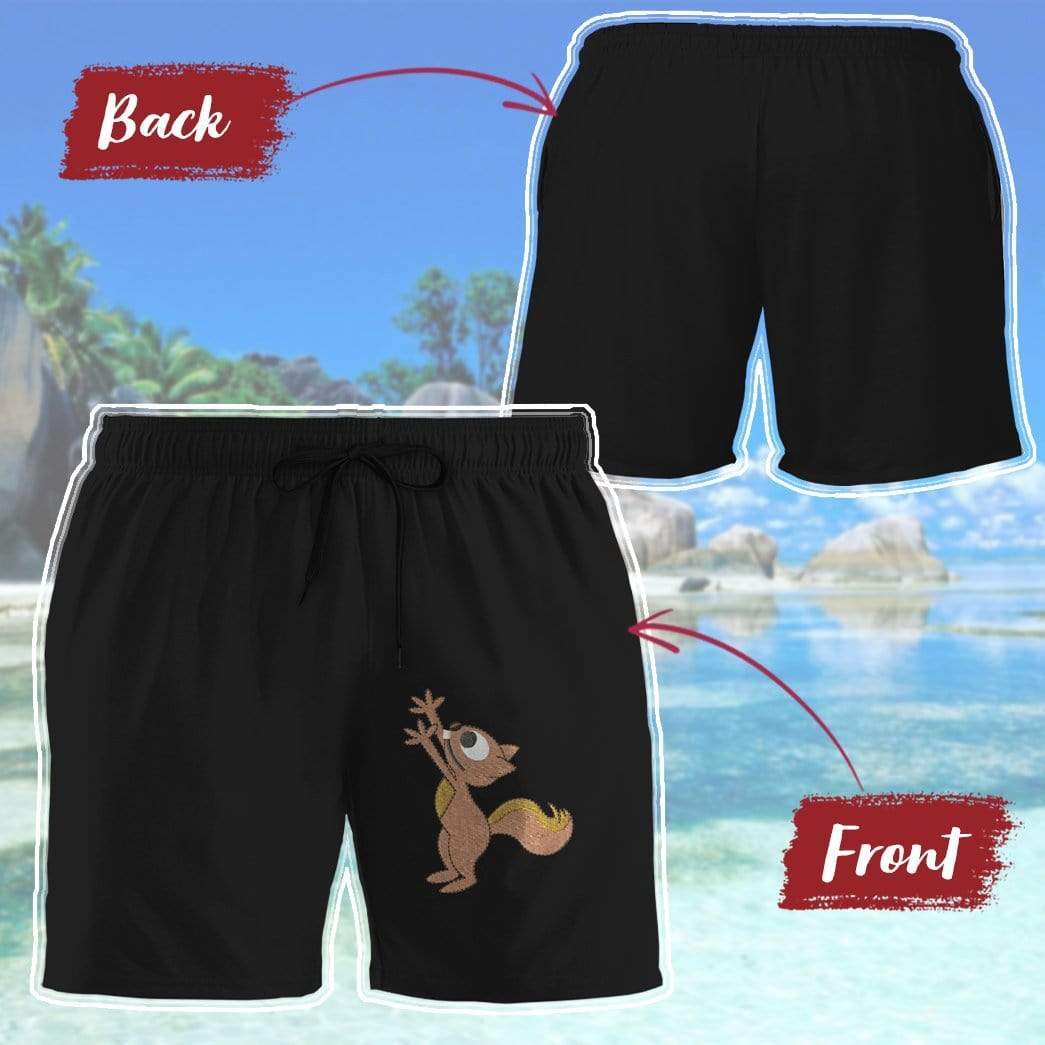 Gearhumans Squirrel Black Custom Summer Beach Shorts Swim Trunks GV09071 Men Shorts