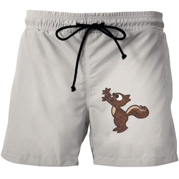 Gearhumans Squirrel Custom Beach Shorts Swim Trunks