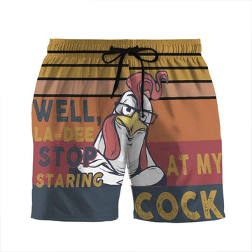 Gearhumans Stop staring at my cock Custom Beach Shorts Swim Trunks GN03073 Men Shorts Men Shorts S