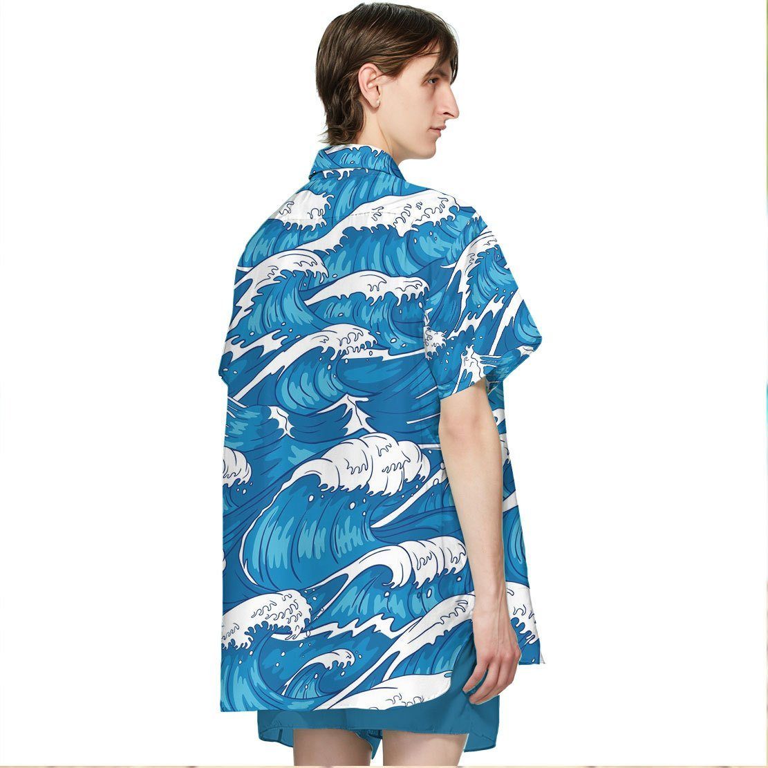 Gearhumans T Rex Surfing Hawaii Shirt ZK1305217 Hawai Shirt 