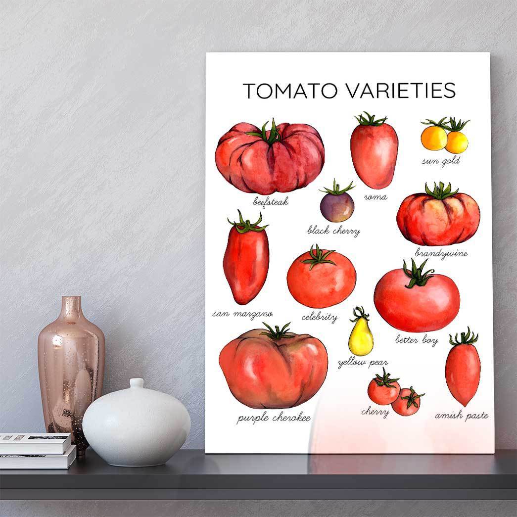 Gearhumans Tomato Varieties Canvas ZK1805215 Canvas 