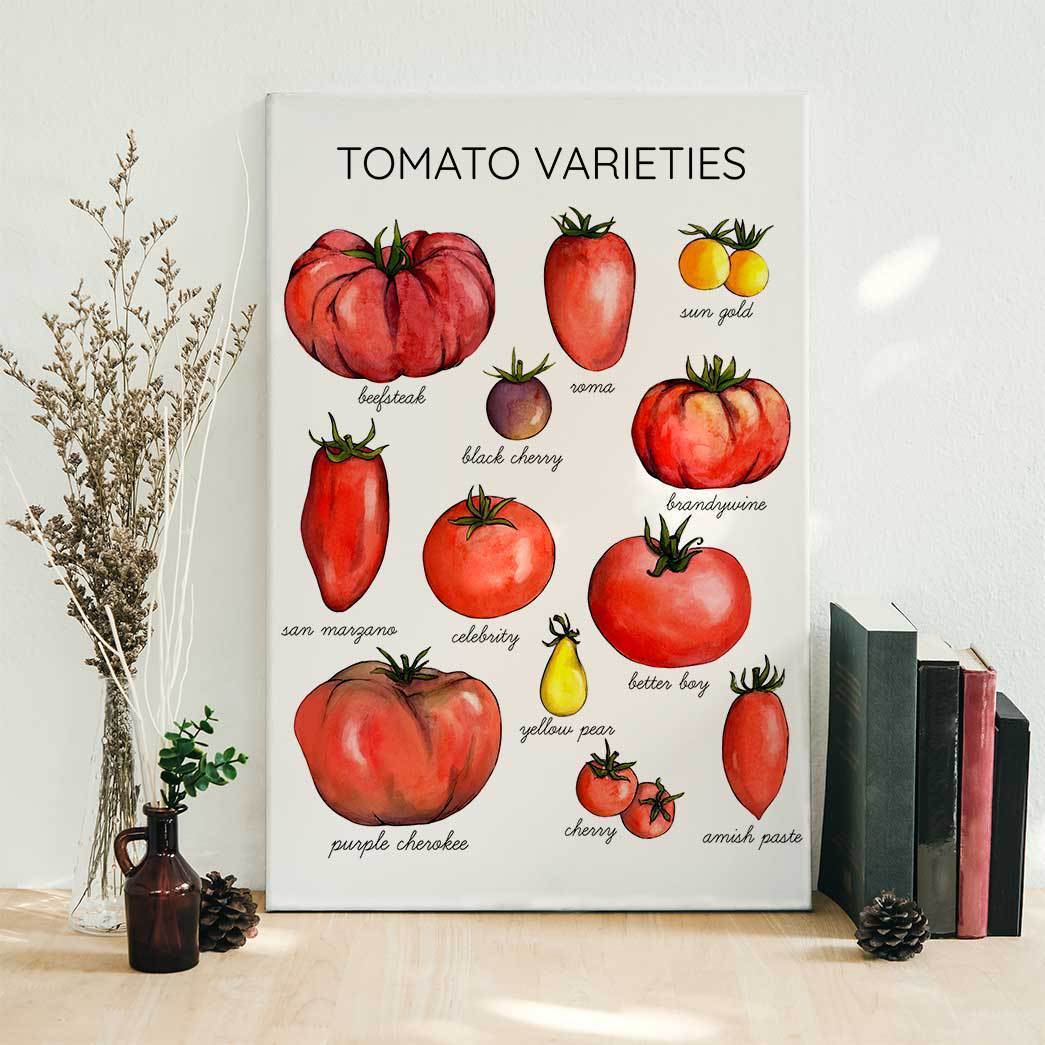 Gearhumans Tomato Varieties Canvas ZK1805215 Canvas 