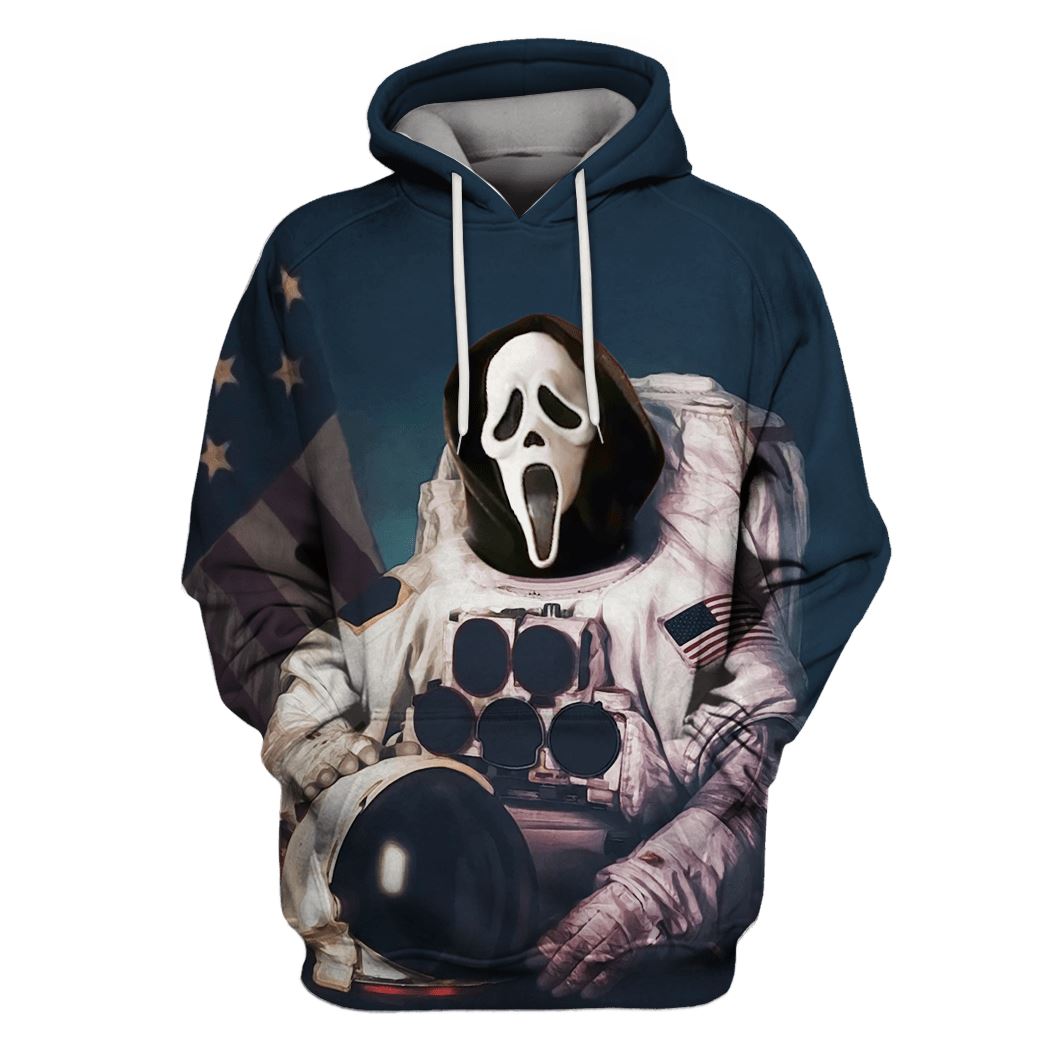 Ghostface Astronaut Custom Hoodies Apparel GH110254 3D Custom Fleece Hoodies Hoodie S 