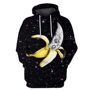 Gearhumans Golden Banana Space Custom T-shirt - Hoodies Apparel