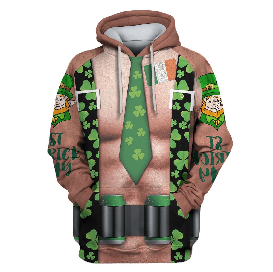 Green Man Custom T-shirt - Hoodies Apparel HD-PET110436 3D Custom Fleece Hoodies Hoodie S 