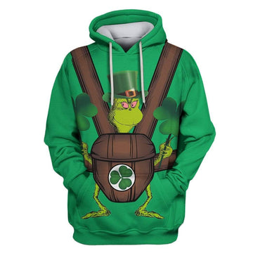 Grinch Custom T-shirt - Hoodies Apparel HD-GH110658 3D Custom Fleece Hoodies Hoodie S 