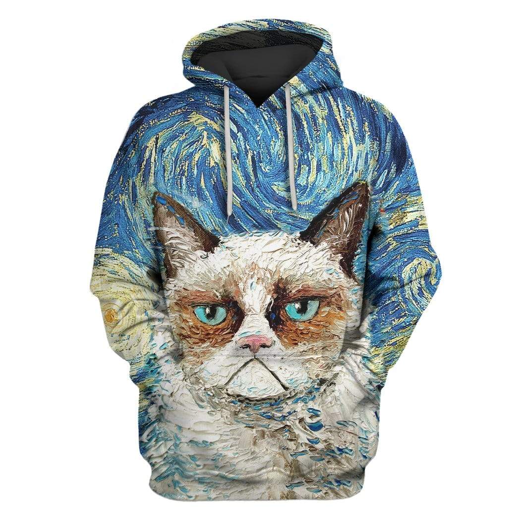 Grumpy Cat Custom T-shirt - Hoodies Apparel HD-GH20366 3D Custom Fleece Hoodies Hoodie S 