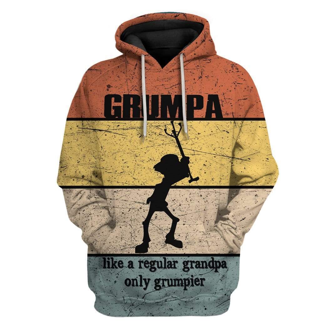 Grumpy Granpa Custom T-Shirts Hoodies Apparel HD-TA1301205 3D Custom Fleece Hoodies Hoodie S 