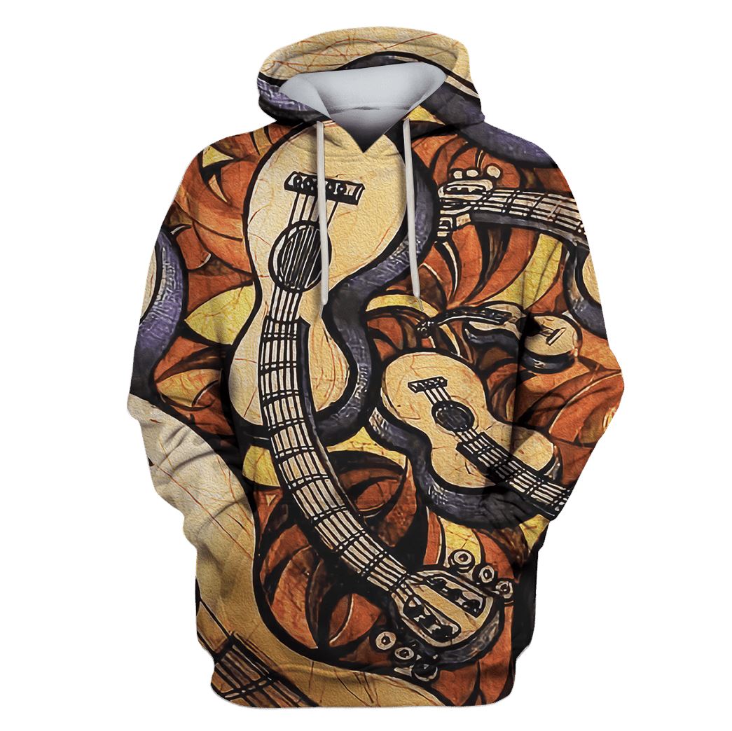 Guitar Custom T-shirt - Hoodies Apparel HD-GH110607 3D Custom Fleece Hoodies Hoodie S 