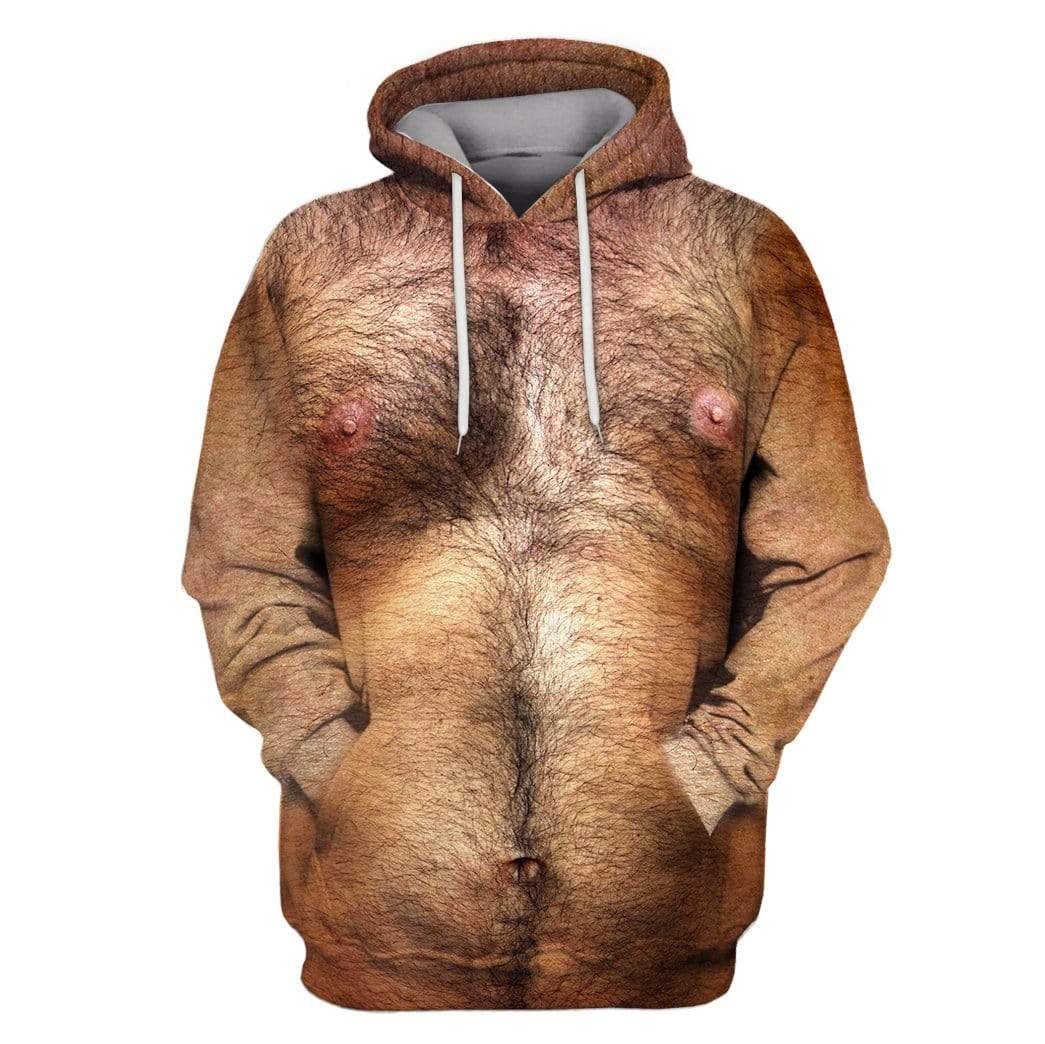 Hairy Man Custom T-shirt - Hoodies Apparel HD-GH20077 3D Custom Fleece Hoodies Hoodie S 