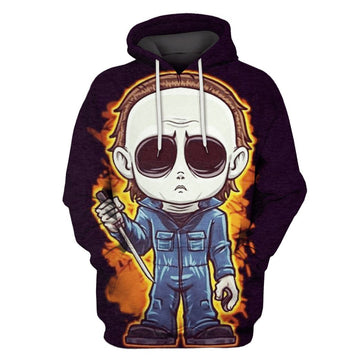 Gearhumans Halloween The Chibi of Michael Myers Hoodies - T-Shirts Apparel