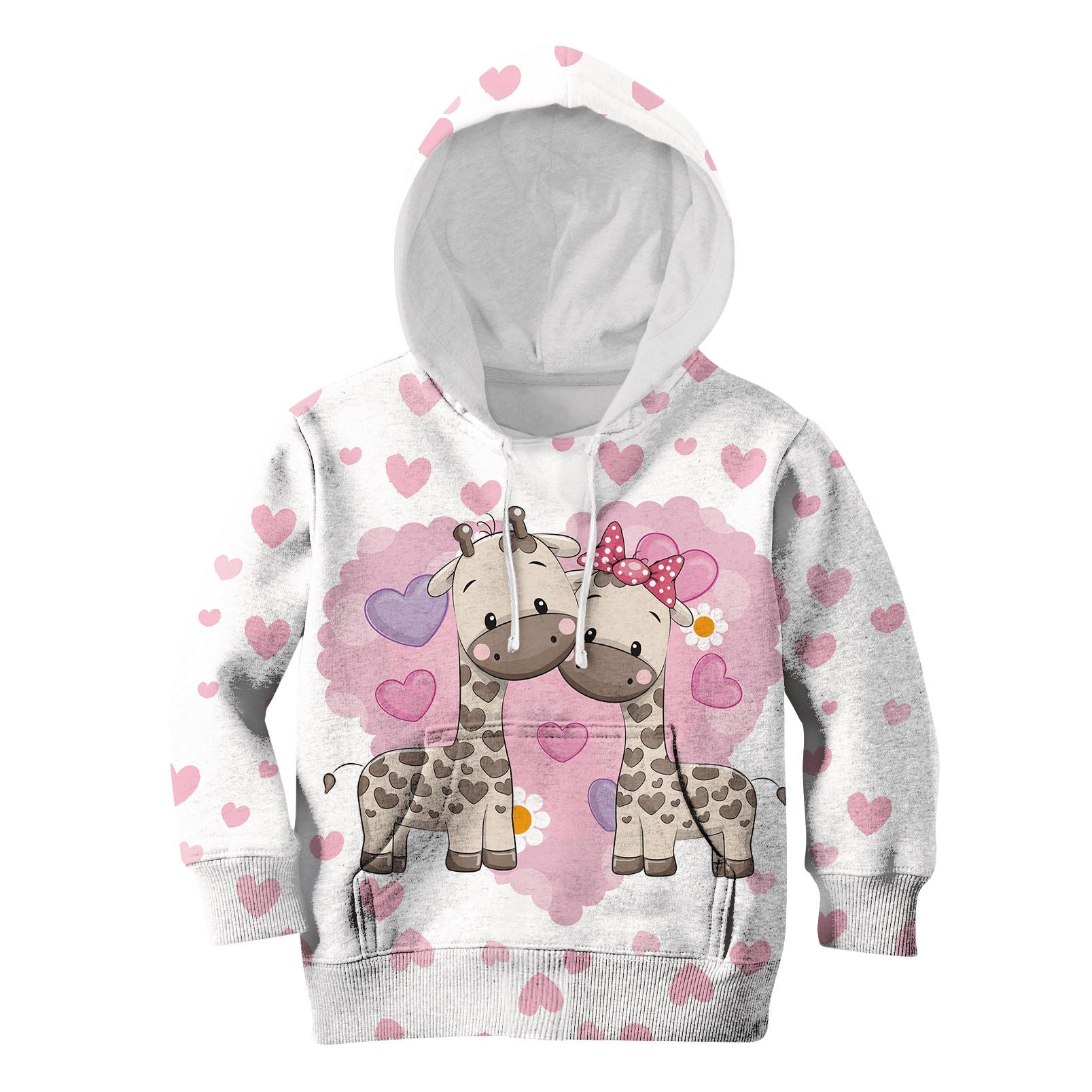 happy giraffe Kid Custom Hoodies T-shirt Apparel HD-PET110340K kid 3D apparel Kid Hoodie S/6-8 