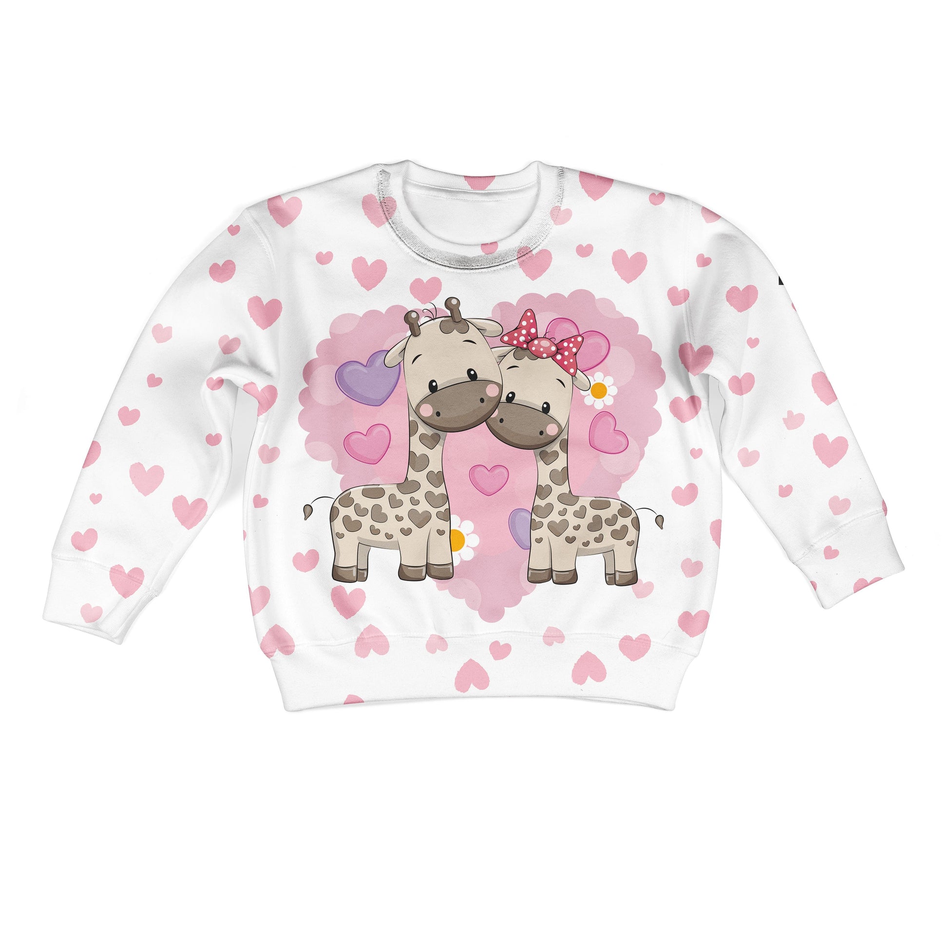 happy giraffe Kid Custom Hoodies T-shirt Apparel HD-PET110340K kid 3D apparel Kid Sweatshirt S/6-8 