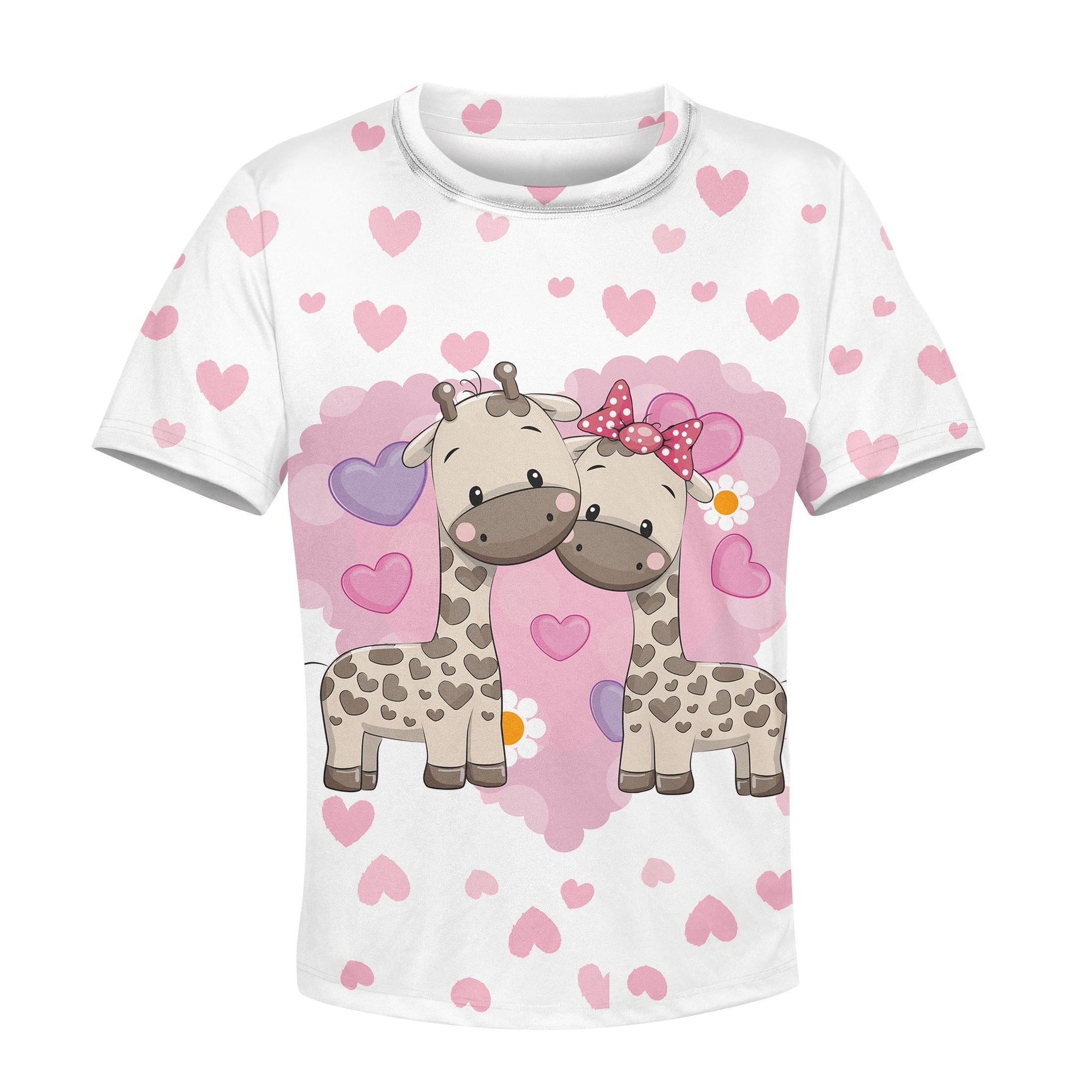 happy giraffe Kid Custom Hoodies T-shirt Apparel HD-PET110340K kid 3D apparel Kid T-Shirt XS 
