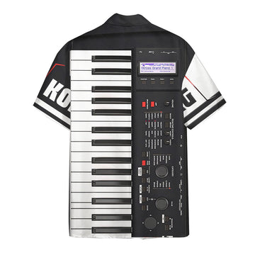 Gearhumans 3D Keyboard Piano Hawaii Shirt