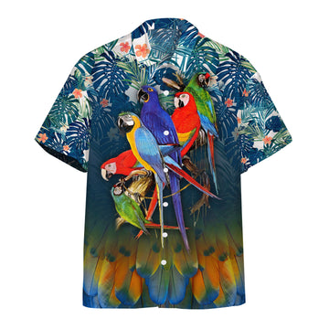Gearhumans 3D Parrot Tropical Hawaii Shirt