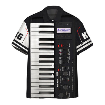 Gearhumans 3D Keyboard Piano Hawaii Shirt