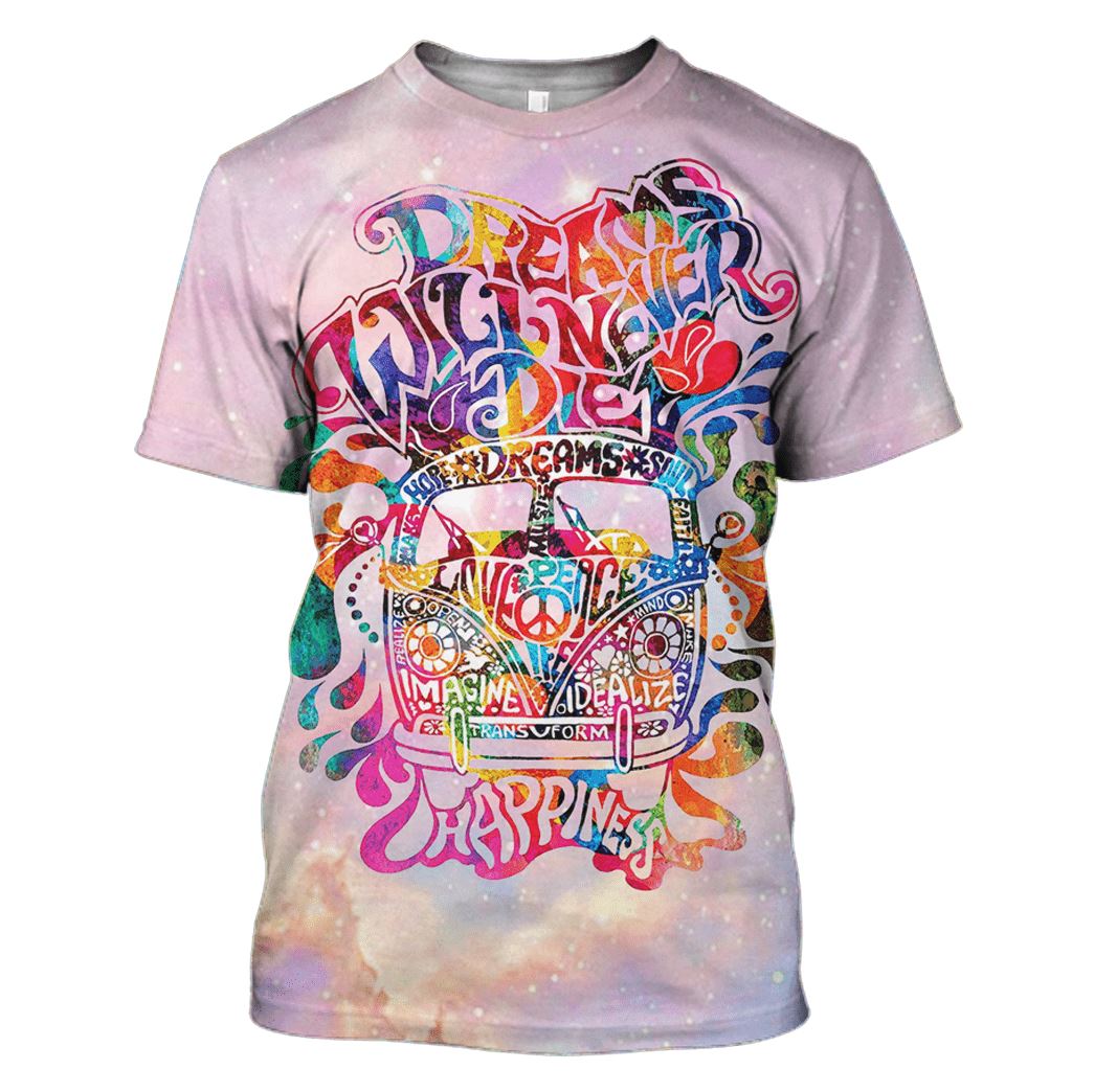 Hippie Happy Hoodies - T-Shirts Apparel HP110135 3D Custom Fleece Hoodies T-Shirt S 