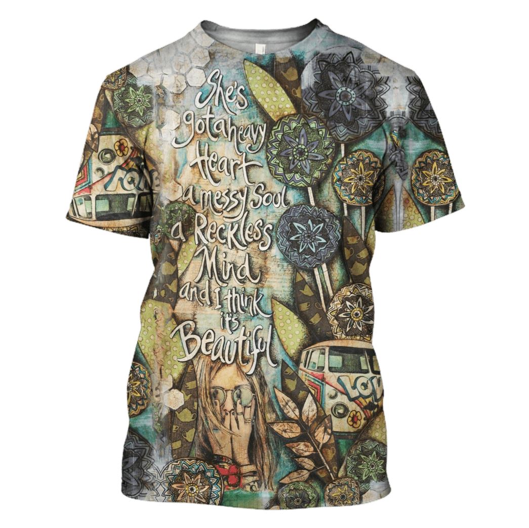 Hippie Quote Hoodies - T-Shirts Apparel HP110133 3D Custom Fleece Hoodies T-Shirt S 