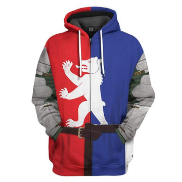 Gearhumans Historical Medieval Armor Ursus Fight Club Costume Hoodie Apparel