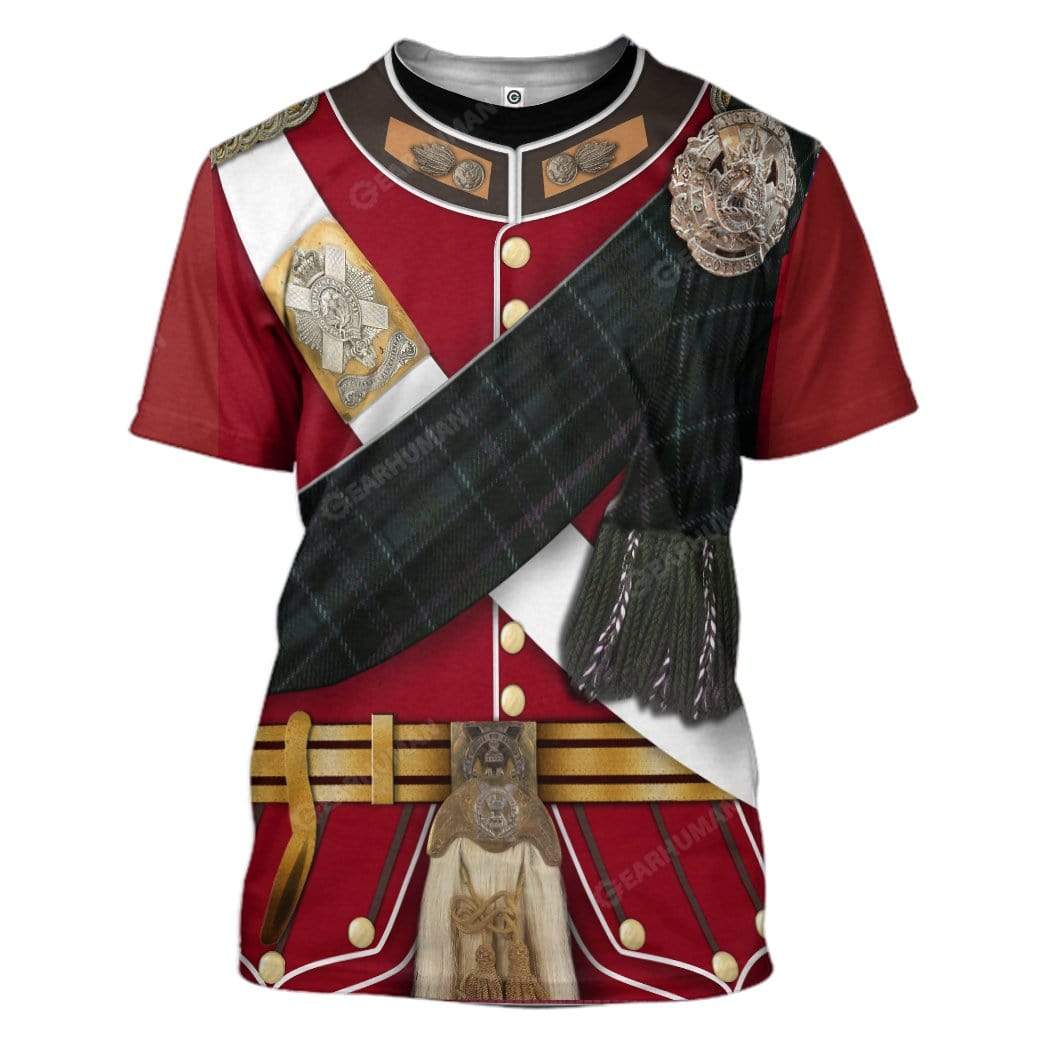 Hoodie Custom A Scottish Uniform Of A Lieutenant Apparel HD-TA14101913 3D Custom Fleece Hoodies T-Shirt S 