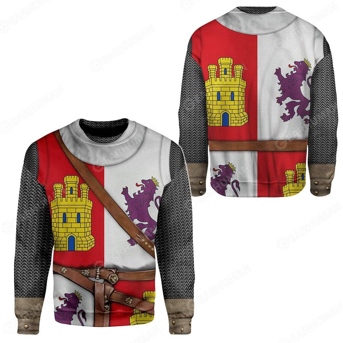 Hoodie Custom Castile And Le??n Armor Apparel H15109 3D Custom Fleece Hoodies 