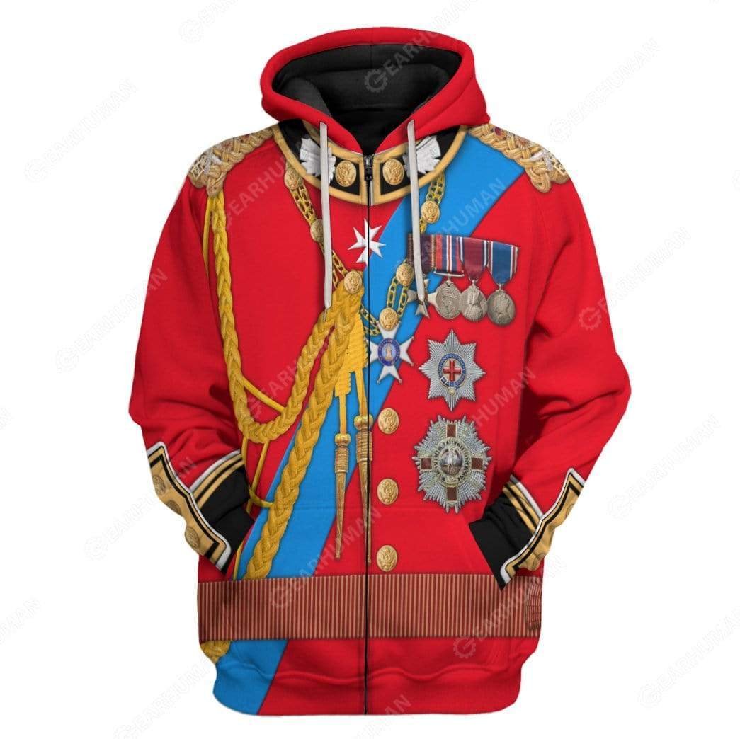 Hoodie Custom Edward Duke of Kent Apparel HD-TT2691905 3D Custom Fleece Hoodies Zip Hoodie S 