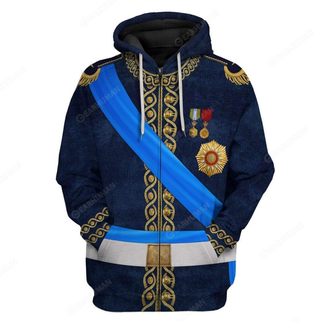 Hoodie Custom Jos?? de San Mart??n Apparel HD-DT2691911 3D Custom Fleece Hoodies Zip Hoodie S 