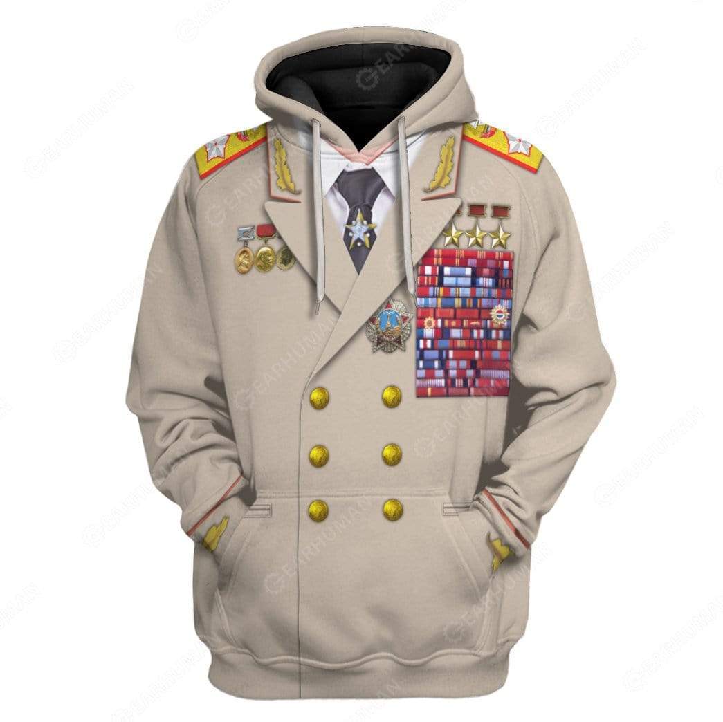 Hoodie Custom Leonid Ilyich Brezhnev Apparel HD-TT2391909 3D Custom Fleece Hoodies Hoodie S 