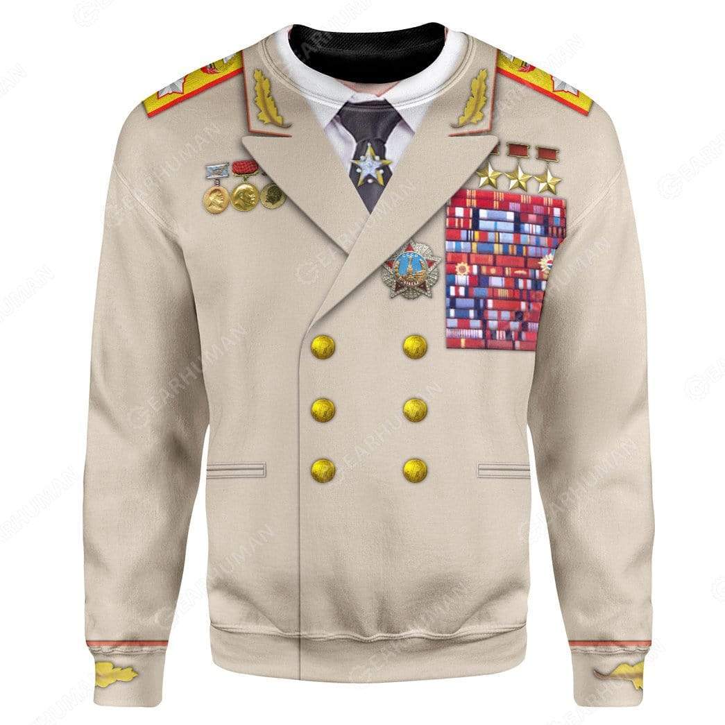 Hoodie Custom Leonid Ilyich Brezhnev Apparel HD-TT2391909 3D Custom Fleece Hoodies Long Sleeve S 