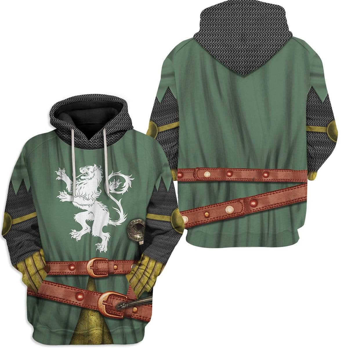 Hoodie Custom Medieval Knight Apparel HD-TT14101909 3D Custom Fleece Hoodies 