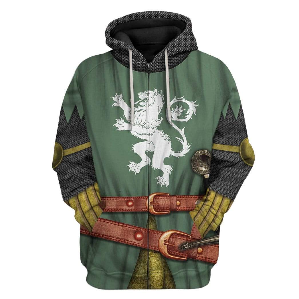 Hoodie Custom Medieval Knight Apparel HD-TT14101909 3D Custom Fleece Hoodies Zip Hoodie S 