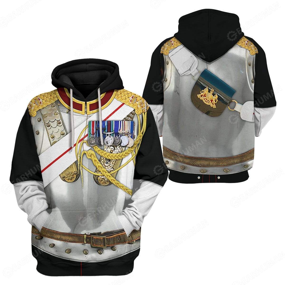 Hoodie Custom Soldier of the Blues and Royals Apparel HD-AT08101904 3D Custom Fleece Hoodies 