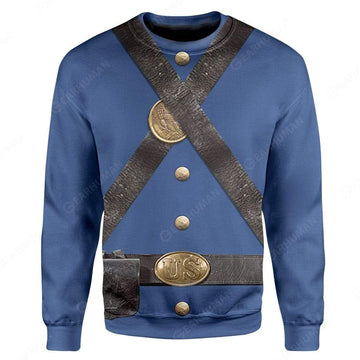 Hoodie Custom Union Infantry Uniform in Civil War Apparel HD-TA2191909 3D Custom Fleece Hoodies Long Sleeve S 