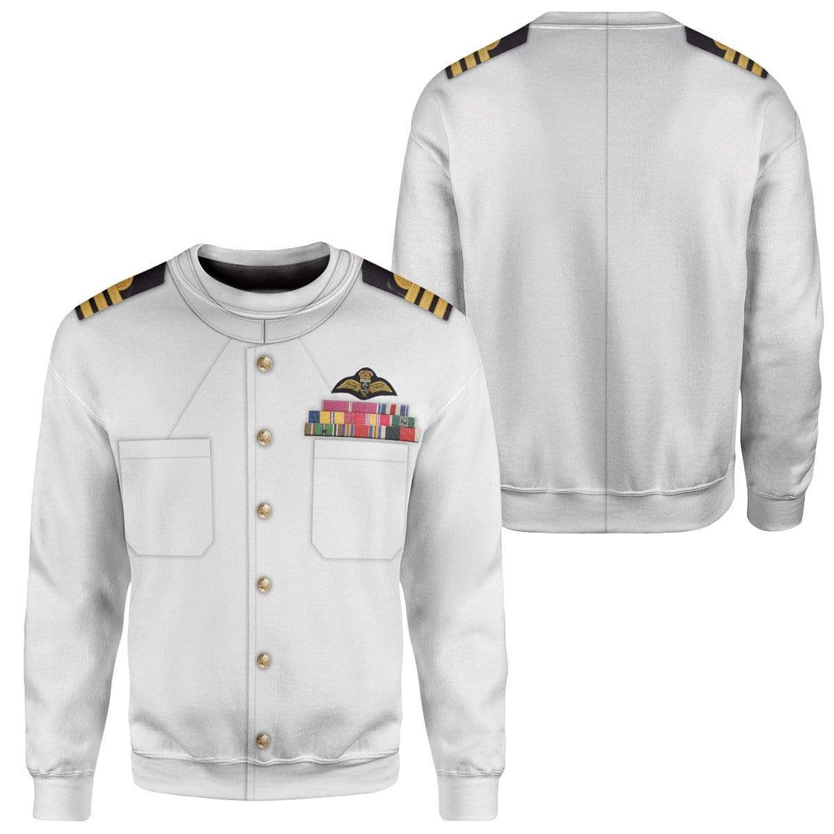 Hoodie Custom White Uniforms Of The Royal Navy Apparel HD-AT15101901 3D Custom Fleece Hoodies 