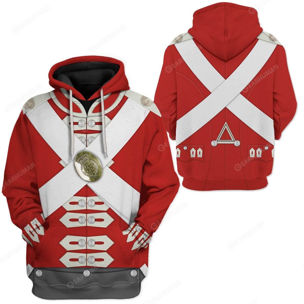 Gearhumans Hoodie Custome British Army Redcoats Apparel
