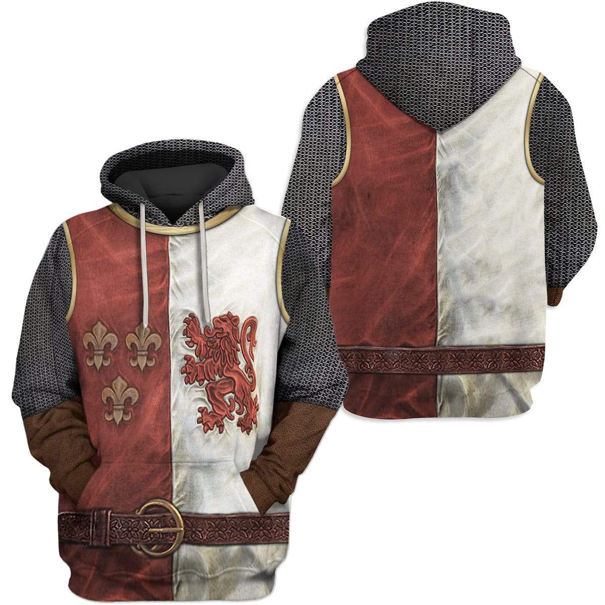 Hoodie hoodie Heraldic Knight Suit Costume Apparel H20206 3D Custom Fleece Hoodies 