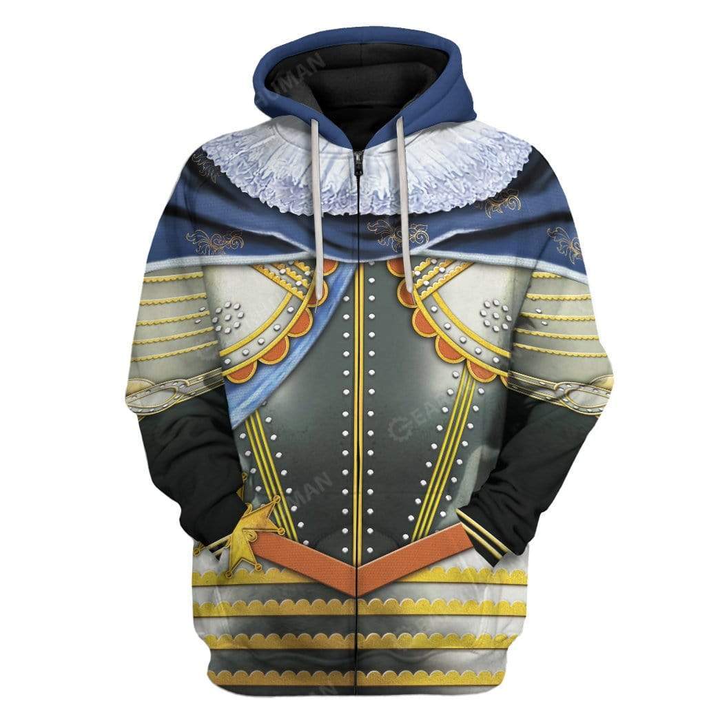 Hoodie Louis XIII Of France Custom T-shirt - Hoodies Apparel HD-TA31101913 3D Custom Fleece Hoodies Zip Hoodie S 