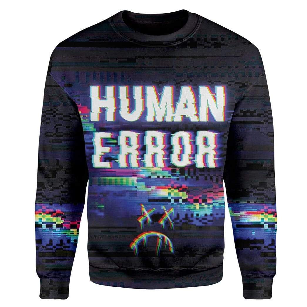 Human Error Custom T-Shirts Hoodies Apparel HD-TA1601204 3D Custom Fleece Hoodies Long Sleeve S 