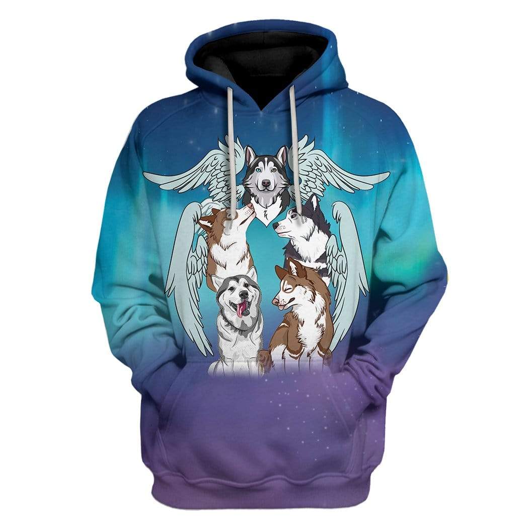 Husky Angels Custom T-Shirts Hoodies Apparel DG-AT1212191 3D Custom Fleece Hoodies Hoodie S 