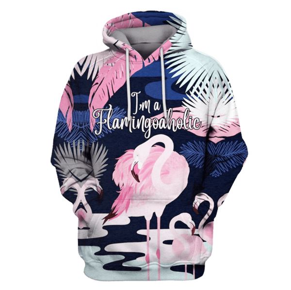 I Am A Flamingoaholic Hoodies - T-Shirts Apparel PET110191 3D Custom Fleece Hoodies Hoodie S 