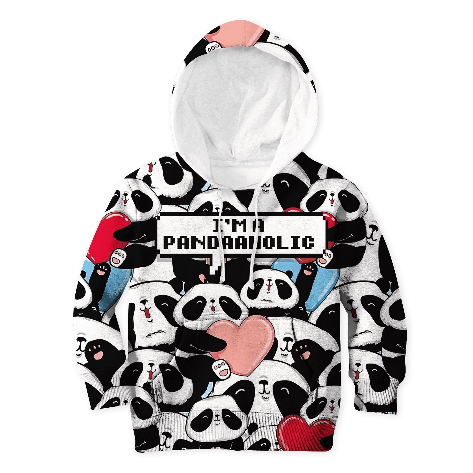 I Am A PandaAholic Kid Custom Hoodies T-shirt Apparel HD-PET110203K kid 3D apparel Kid Hoodie S/6-8 