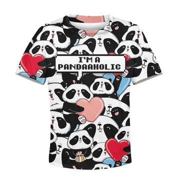 Gearhumans I Am A PandaAholic Kid Custom Hoodies T-shirt Apparel