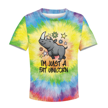 I am just a fat unicorn Kid Custom Hoodies T-shirt Apparel HD-UNI110130K kid 3D apparel Kid T-Shirt XS 